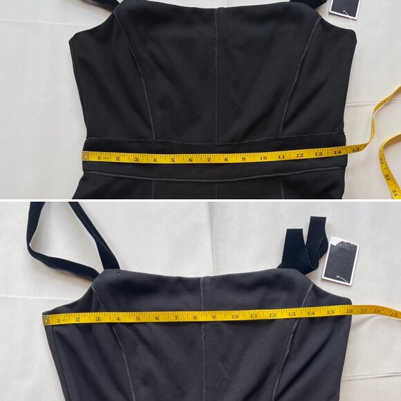 Juicy Couture Black Ponte Layered Hem Mini Dress Size 10 Runs Small - Picture 14 of 16